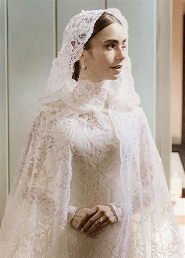 Lily Collins wore Ralph Lauren for her weekend wedding to Charlie McDowell