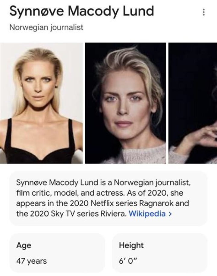 Synnøve Macody Lund Bio (Wiki) 