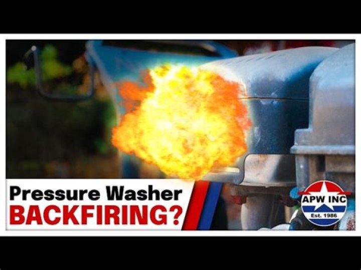 What causes a pressure washer to backfire?