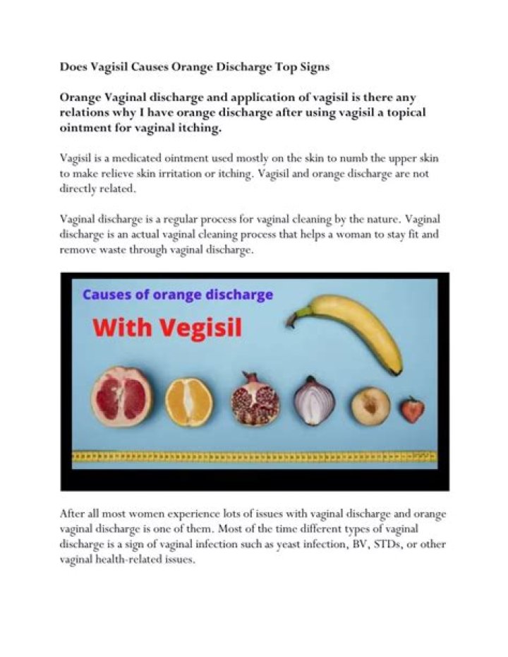Why do I have orange discharge?